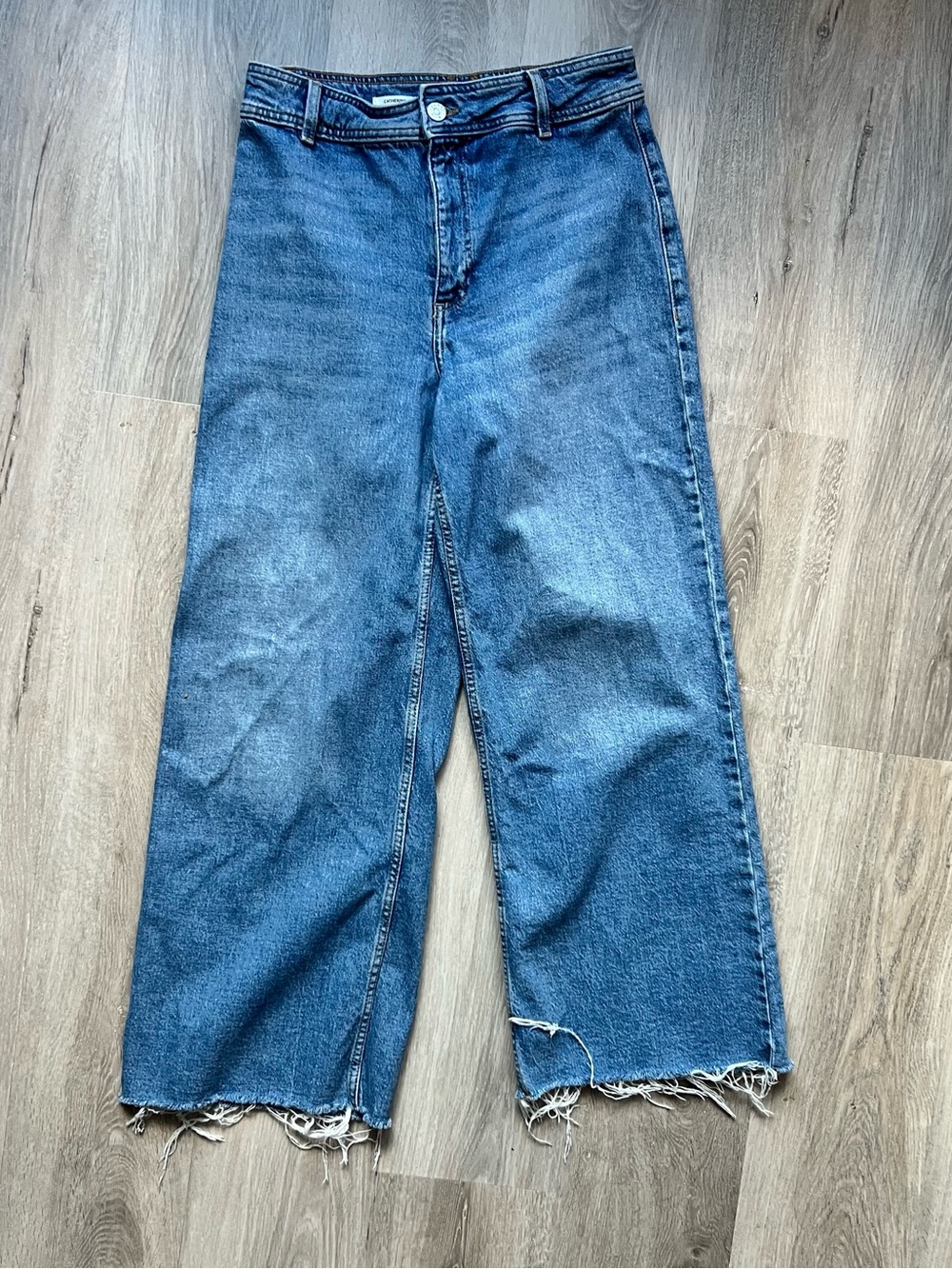 Mango MNG Wide Leg “Catherine” Culotte Jeans, Size 8
